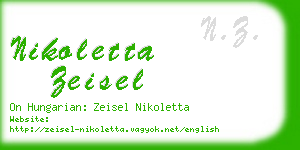 nikoletta zeisel business card